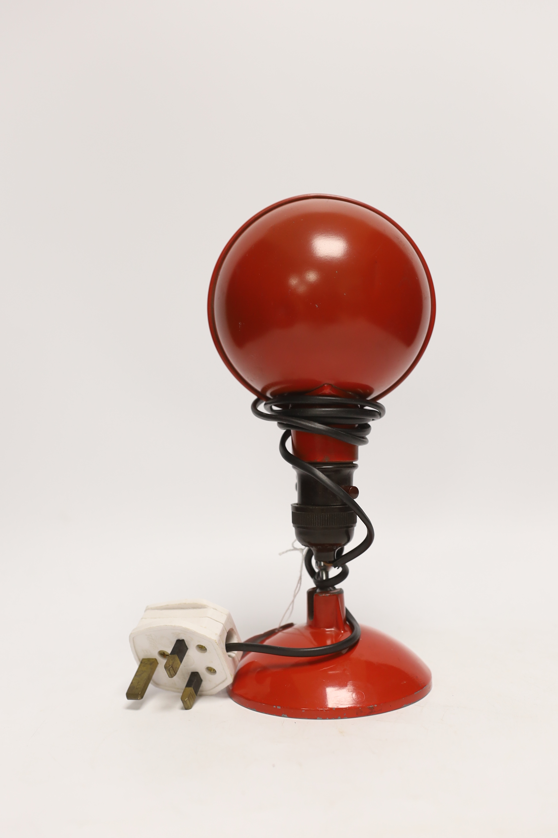 A small Grail industrial style lamp, 25cm fully extended